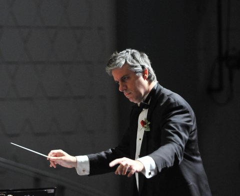 Conducting the Lafayette Concert Band