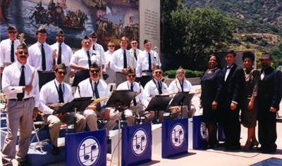 Conducting the Blue Pacific Swing Band